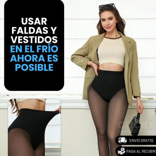Medias Veladas Abrigadas con Control de Abdomen y Push Up Levanta Glúteo (Gramaje 220)