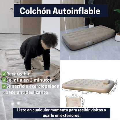 Colchón Autoinflable Recargable - En 2 Minutos esta Listo