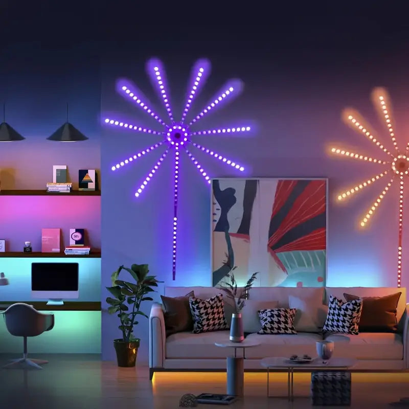 Luces Inteligentes con Sensor de Sonido - Efecto Fuegos Artificiales✔