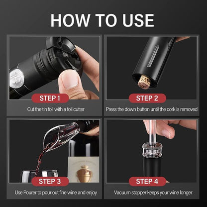 🍷VIN EASY PRO🍾KIT DESCORCHADOR 4 EN 1  🥇 + ENVIO GRATIS